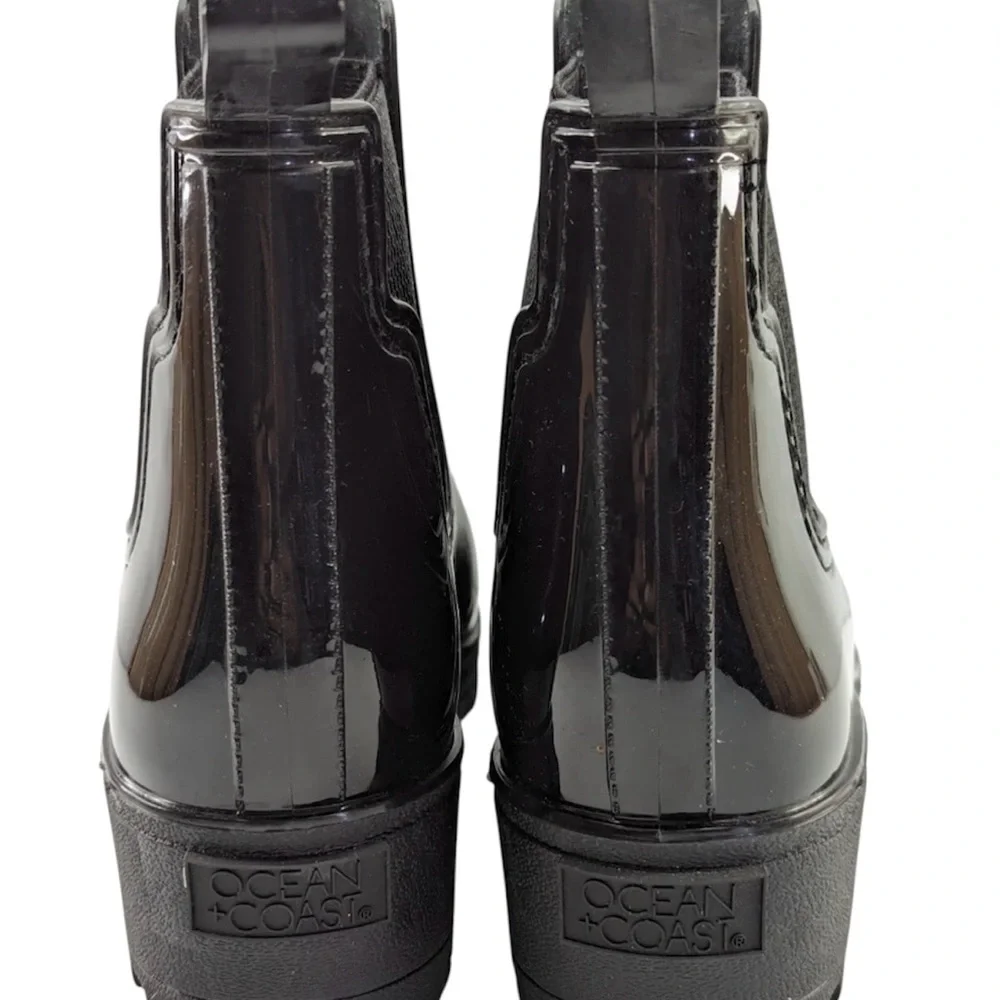 Belk Shiny Black Chelsea Boots